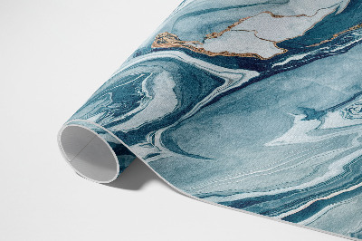 Vinyl teppich Abstrakter Blauer Stein Aus Glamour-Marmor