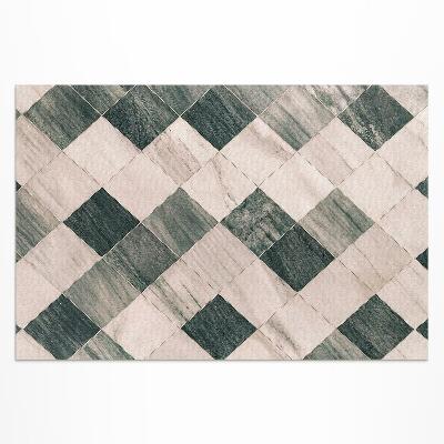 Pvc teppich Quadratische Marmorfliesen Aus Steinmosaik