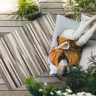 Teppich auf pvc Abstrakt Bemalte Streifen Im Boho-Stil