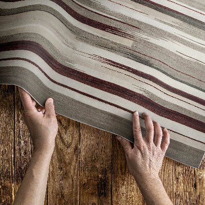 Teppich auf pvc Abstrakt Bemalte Streifen Im Boho-Stil