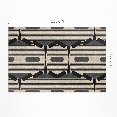 Pvc teppich Lineare Komposition Im Vintage-Stil