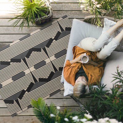 Pvc teppich Lineare Komposition Im Vintage-Stil