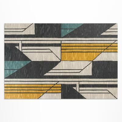 Vinyl teppich läufer Geometrische Abstraktion Im Vintage-Stil