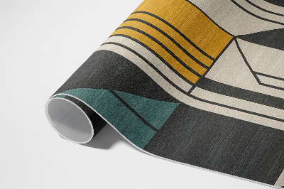 Vinyl teppich läufer Geometrische Abstraktion Im Vintage-Stil
