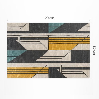 Vinyl teppich läufer Geometrische Abstraktion Im Vintage-Stil