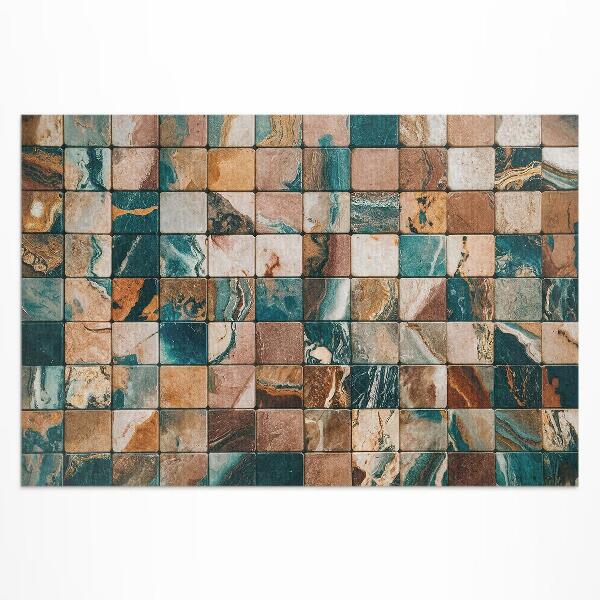 Vinyl teppich Steinmosaik-Marmor-Vintage-Fliesen