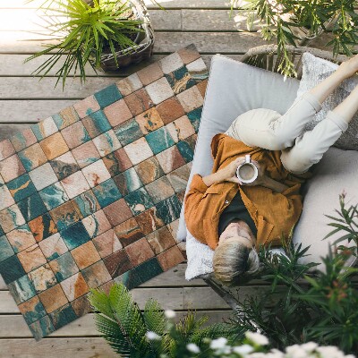 Vinyl teppich Steinmosaik-Marmor-Vintage-Fliesen
