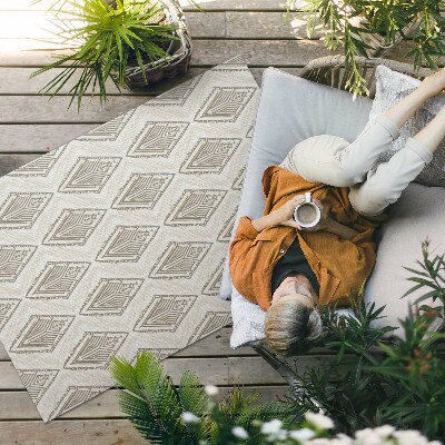 Teppich auf pvc Regelmäßiges Geometrisches Ornamentmuster