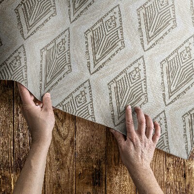 Teppich auf pvc Regelmäßiges Geometrisches Ornamentmuster