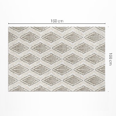 Teppich auf pvc Regelmäßiges Geometrisches Ornamentmuster