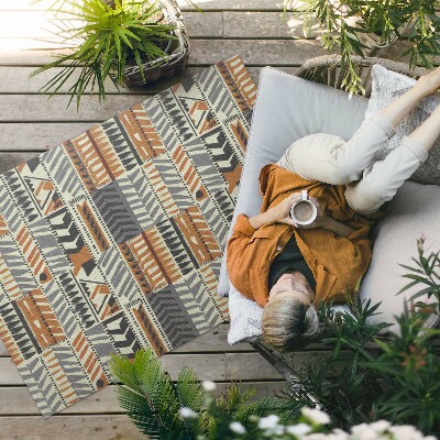 Pvc teppich Abstrakter Linearer Boho-Stil Im Indischen Stil