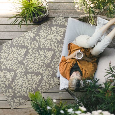 Teppich pvc Dichte Motive Aus Vintage-Blumenornamenten