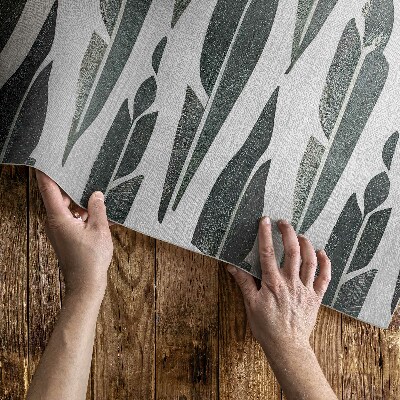 Vinyl teppich Indisch Bemalte Federn Im Vintage-Boho-Stil