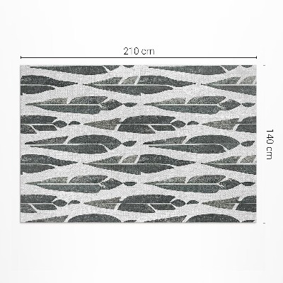 Vinyl teppich Indisch Bemalte Federn Im Vintage-Boho-Stil