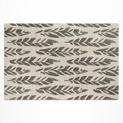 Pvc teppich Bemalte Blätter Im Vintage-Boho-Stil