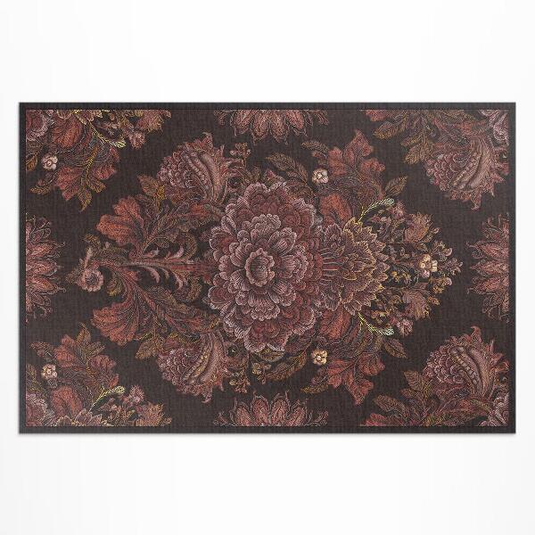 Teppich pvc Vintage-Ornament-Blumenkomposition
