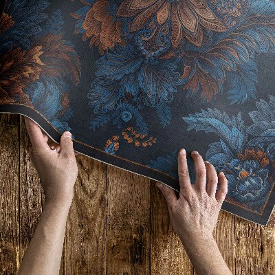 Teppich auf pvc Blumenkomposition Im Vintage-Stil