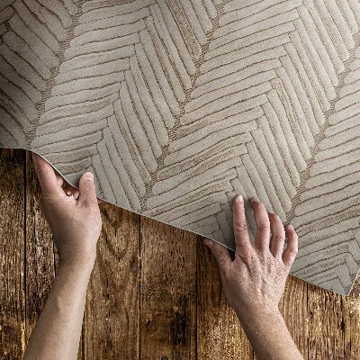 Teppich auf pvc Indischer Zopf Im Vintage-Boho-Stil Mit Fischgrätenmuster