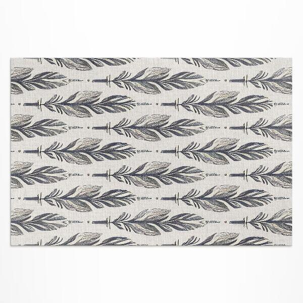 Vinyl teppich Indische Federn Im Boho-Stil