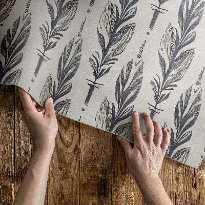 Vinyl teppich Indische Federn Im Boho-Stil