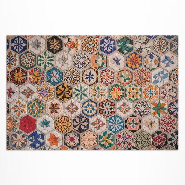 Pvc teppich Buntes Abstraktes Retro-Mosaik
