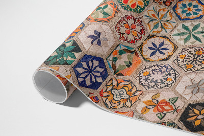 Pvc teppich Buntes Abstraktes Retro-Mosaik