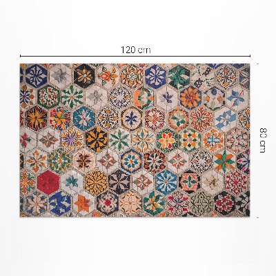 Pvc teppich Buntes Abstraktes Retro-Mosaik