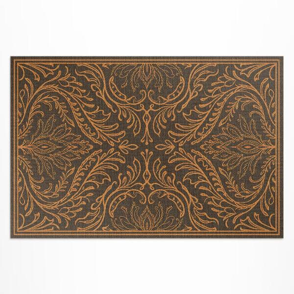 Teppich auf pvc Lineares Pflanzenornament Im Jugendstil Im Vintage-Stil