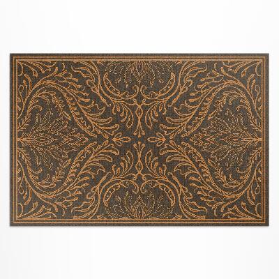 Teppich auf pvc Lineares Pflanzenornament Im Jugendstil Im Vintage-Stil