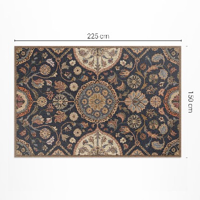 Vinyl teppich läufer Dekoratives Pflanzenornament Mit Vintage-Muster