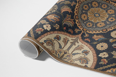 Vinyl teppich läufer Dekoratives Pflanzenornament Mit Vintage-Muster