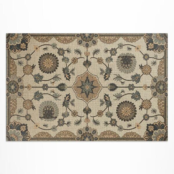 Teppich pvc Zierblumen Und Pflanzen Im Vintage-Stil