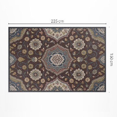 Teppich auf pvc Zierblumen Und Pflanzen Mit Vintage-Muster