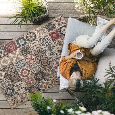 Pvc teppich Alte Mosaikfliesen Mit Vintage-Muster