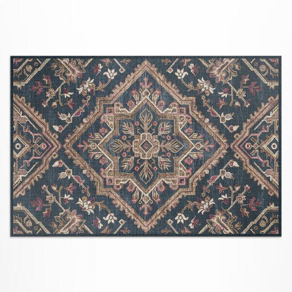 Teppich auf pvc Geometrisches Blumenmuster Im Türkischen Stil