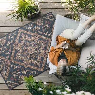 Teppich auf pvc Geometrisches Blumenmuster Im Türkischen Stil