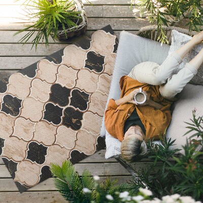 Vinyl teppich Arabisches Marmormosaik Im Marokkanischen Stil