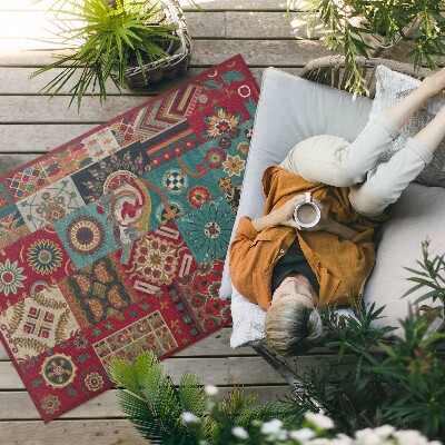 Teppich pvc Buntes Patchworkmuster Im Persischen Stil