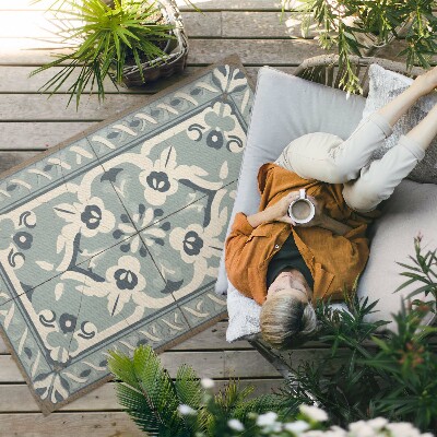 Vinyl teppich Portugiesische Fliesen Mit Zartem Vintage-Muster