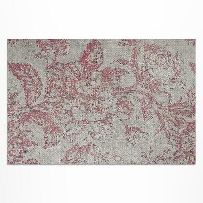 Pvc teppich Gealtertes Vintage-Blumenmotiv