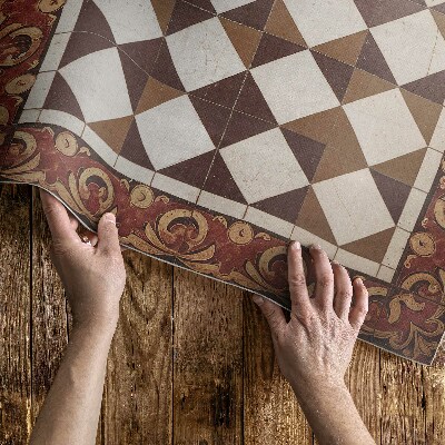 Vinyl teppich läufer Vintage-Mosaikfliesen