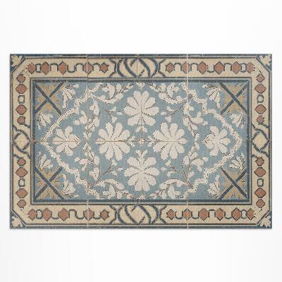 Teppich auf pvc Geometrische Blumenmotive Im Retro-Stil