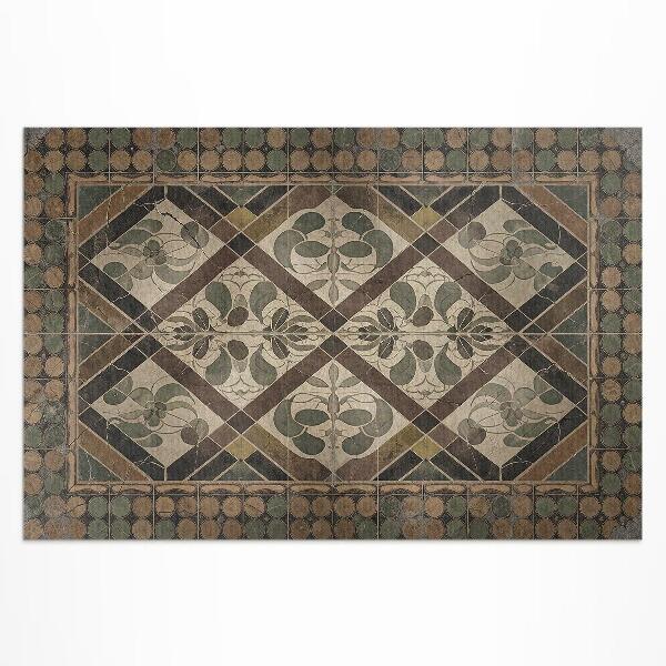 Vinyl teppich Vintage-Muster Mit Blumenmotiven