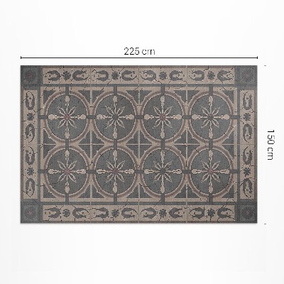 Vinyl teppich läufer Rustikales Geometrisches Ornament