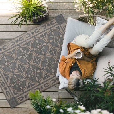 Vinyl teppich läufer Rustikales Geometrisches Ornament