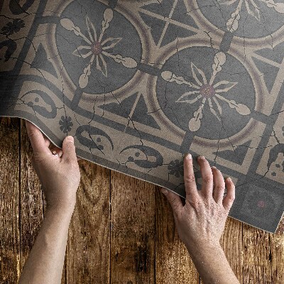 Vinyl teppich läufer Rustikales Geometrisches Ornament