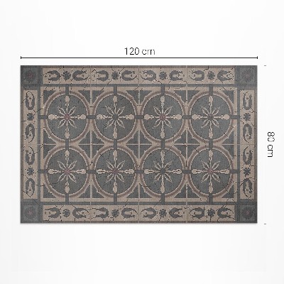 Vinyl teppich läufer Rustikales Geometrisches Ornament