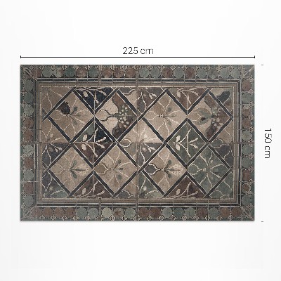 Teppich auf pvc Elegante Geometrie Auf Vintage-Fliesen