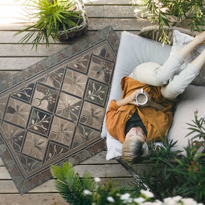 Teppich auf pvc Elegante Geometrie Auf Vintage-Fliesen
