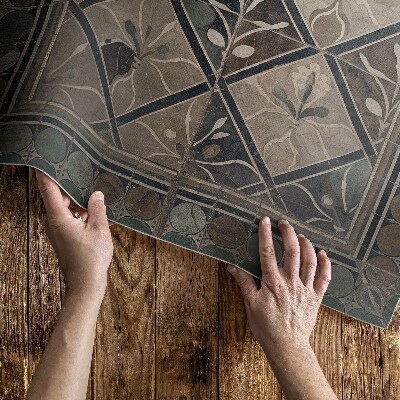 Teppich auf pvc Elegante Geometrie Auf Vintage-Fliesen